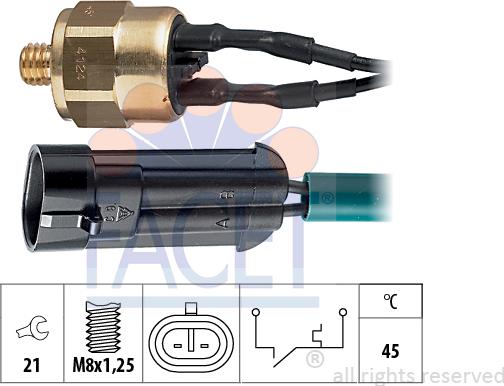 FACET 7.4124 - Sensore, Temperatura refrigerante www.autoricambi360.it