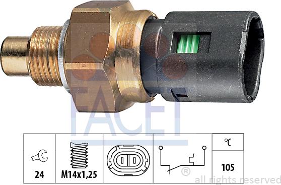 FACET 7.4126 - Sensore, Temperatura refrigerante www.autoricambi360.it