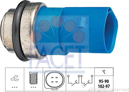 FACET 7.5692 - Termocontatto, Ventola radiatore www.autoricambi360.it