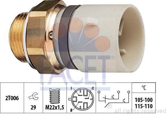 FACET 7.5648 - Termocontatto, Ventola radiatore www.autoricambi360.it