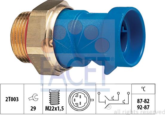 FACET 7.5642 - Termocontatto, Ventola radiatore www.autoricambi360.it