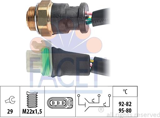 FACET 7.5656 - Termocontatto, Ventola radiatore www.autoricambi360.it