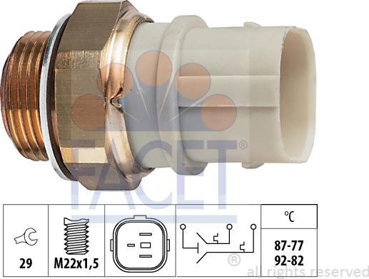 FACET 7.5651 - Termocontatto, Ventola radiatore www.autoricambi360.it