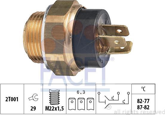 FACET 7.5604 - Termocontatto, Ventola radiatore www.autoricambi360.it