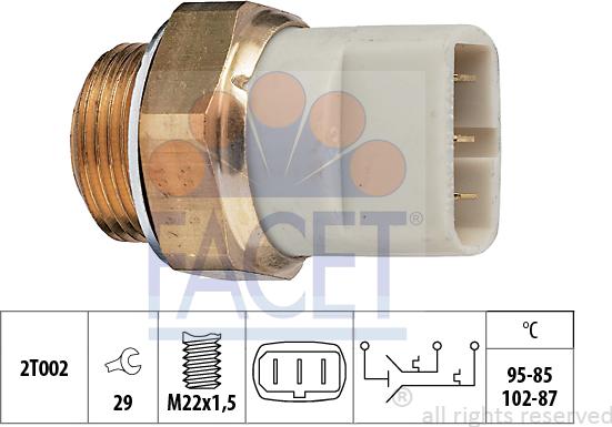 FACET 7.5605 - Termocontatto, Ventola radiatore www.autoricambi360.it
