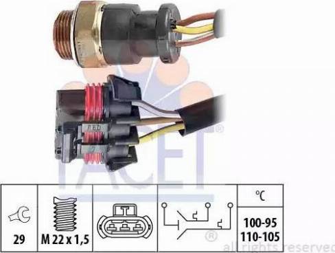 FACET 7.5615 - Termocontatto, Ventola radiatore www.autoricambi360.it
