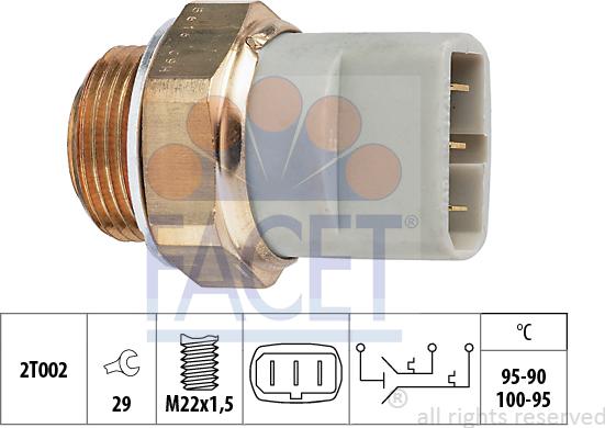 FACET 7.5616 - Termocontatto, Ventola radiatore www.autoricambi360.it