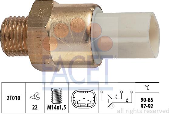 FACET 7.5684 - Termocontatto, Ventola radiatore www.autoricambi360.it