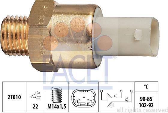 FACET 7.5683 - Termocontatto, Ventola radiatore www.autoricambi360.it