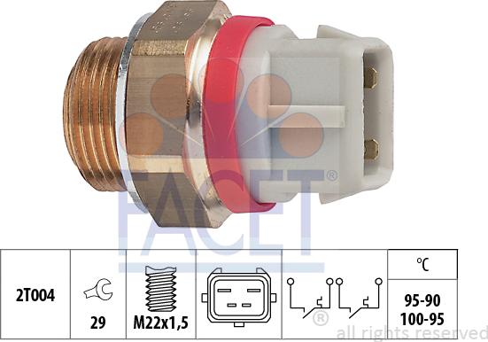 FACET 7.5682 - Termocontatto, Ventola radiatore www.autoricambi360.it