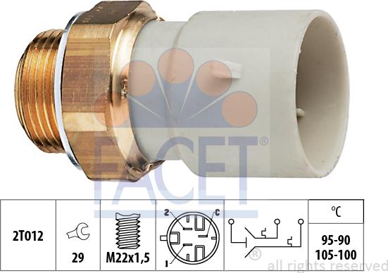 FACET 7.5639 - Termocontatto, Ventola radiatore www.autoricambi360.it