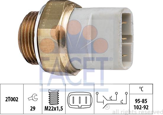 FACET 7.5635 - Termocontatto, Ventola radiatore www.autoricambi360.it