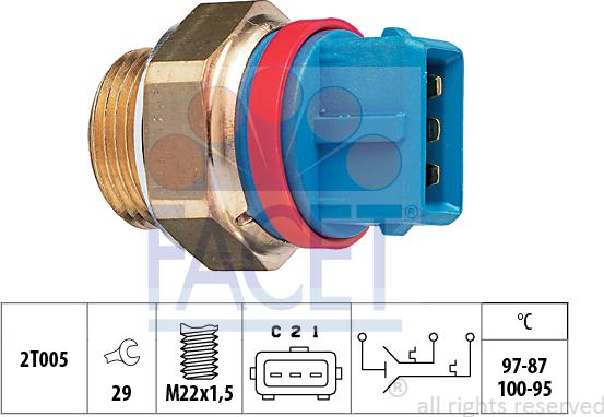 FACET 7.5631 - Termocontatto, Ventola radiatore www.autoricambi360.it