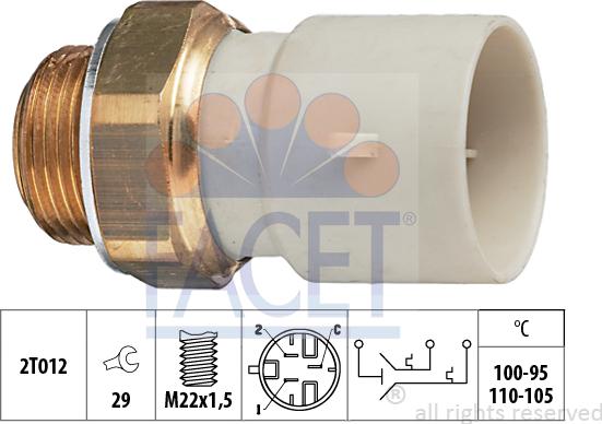 FACET 7.5632 - Termocontatto, Ventola radiatore www.autoricambi360.it