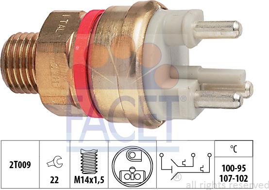 FACET 7.5637 - Termocontatto, Ventola radiatore www.autoricambi360.it