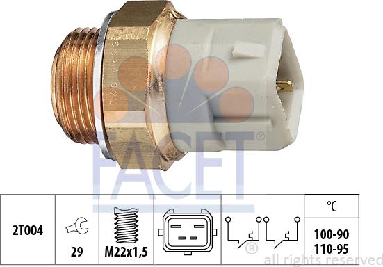 FACET 7.5624 - Termocontatto, Ventola radiatore www.autoricambi360.it
