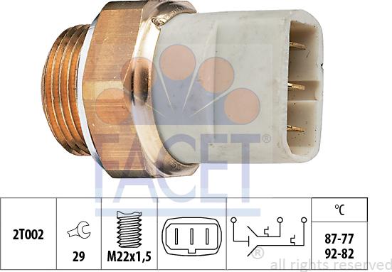 FACET 7.5626 - Termocontatto, Ventola radiatore www.autoricambi360.it