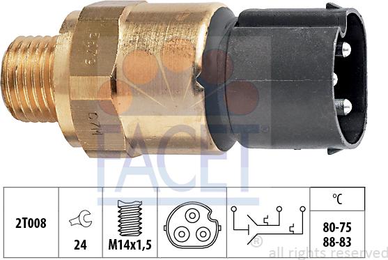 FACET 7.5679 - Termocontatto, Ventola radiatore www.autoricambi360.it