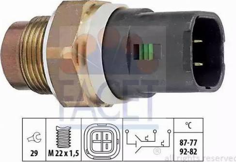FACET 7.5675 - Termocontatto, Ventola radiatore www.autoricambi360.it
