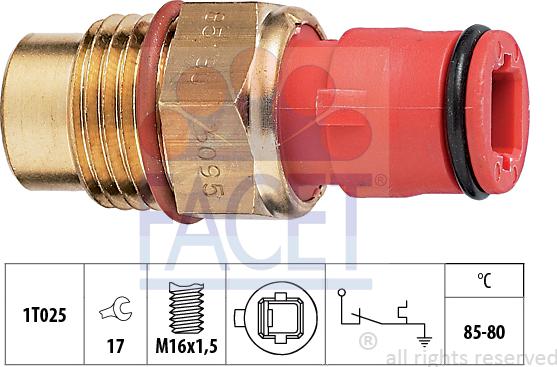 FACET 7.5095 - Termocontatto, Ventola radiatore www.autoricambi360.it