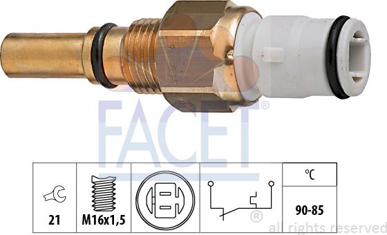 FACET 7.5090 - Termocontatto, Ventola radiatore www.autoricambi360.it