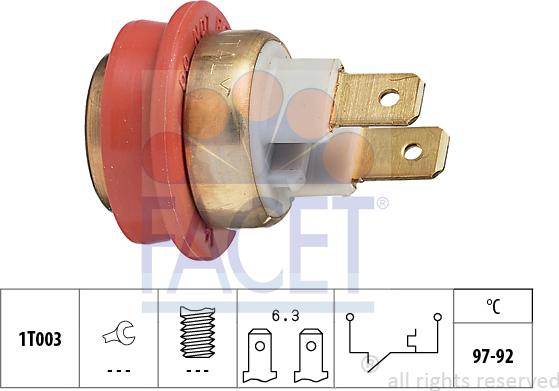 FACET 7.5093 - Termocontatto, Ventola radiatore www.autoricambi360.it