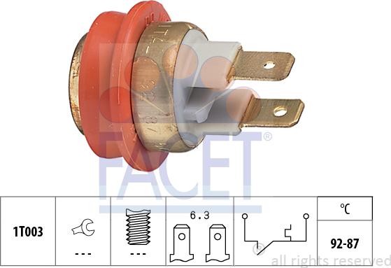 FACET 7.5042 - Termocontatto, Ventola radiatore www.autoricambi360.it