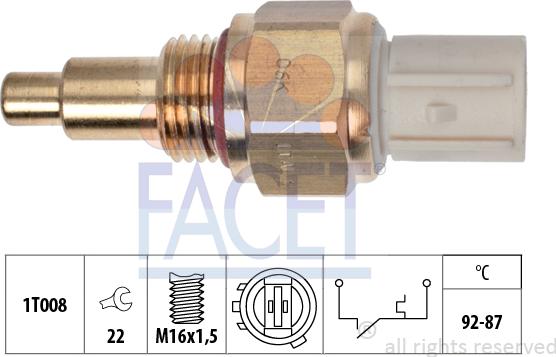 FACET 7.5050 - Termocontatto, Ventola radiatore www.autoricambi360.it