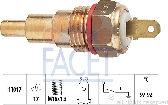 FACET 7.5069 - Termocontatto, Ventola radiatore www.autoricambi360.it