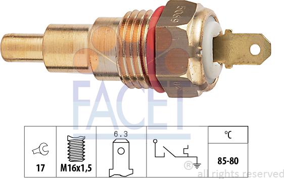 FACET 7.5068 - Termocontatto, Ventola radiatore www.autoricambi360.it