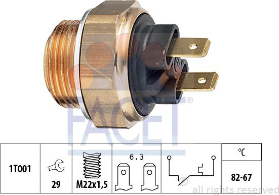 FACET 7.5004 - Termocontatto, Ventola radiatore www.autoricambi360.it