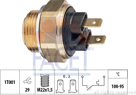 FACET 7.5019 - Termocontatto, Ventola radiatore www.autoricambi360.it