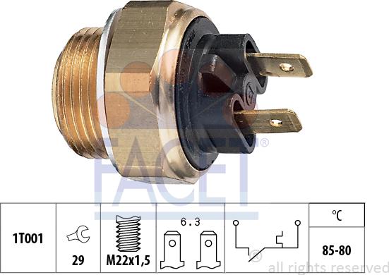 FACET 7.5018 - Termocontatto, Ventola radiatore www.autoricambi360.it