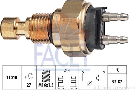FACET 7.5036 - Termocontatto, Ventola radiatore www.autoricambi360.it