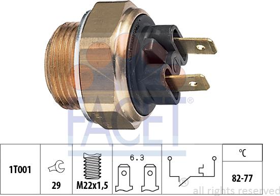FACET 7.5030 - Termocontatto, Ventola radiatore www.autoricambi360.it
