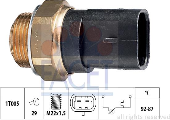 FACET 7.5031 - Termocontatto, Ventola radiatore www.autoricambi360.it