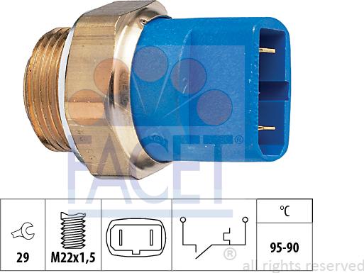 FACET 7.5032 - Termocontatto, Ventola radiatore www.autoricambi360.it