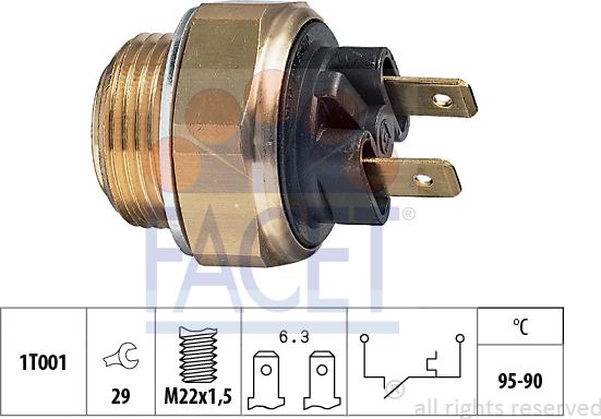 FACET 7.5020 - Termocontatto, Ventola radiatore www.autoricambi360.it