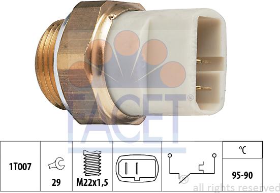 FACET 7.5027 - Termocontatto, Ventola radiatore www.autoricambi360.it