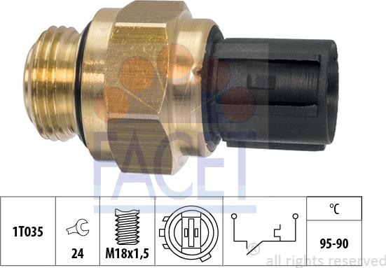 FACET 7.5196 - Termocontatto, Ventola radiatore www.autoricambi360.it