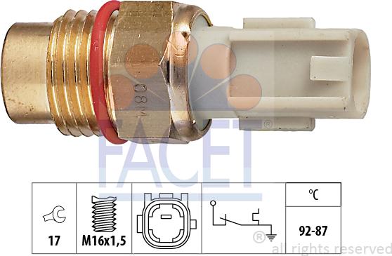 FACET 7.5198 - Termocontatto, Ventola radiatore www.autoricambi360.it
