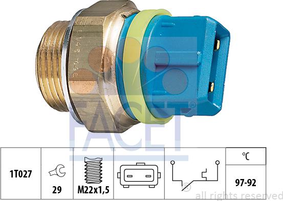 FACET 7.5145 - Termocontatto, Ventola radiatore www.autoricambi360.it