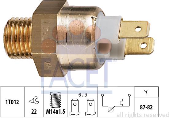 FACET 7.5146 - Termocontatto, Ventola radiatore www.autoricambi360.it