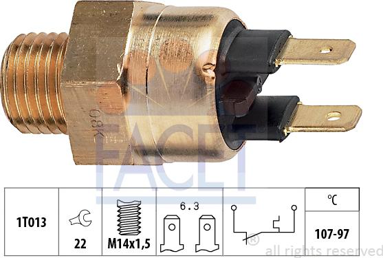 FACET 7.5141 - Termocontatto, Ventola radiatore www.autoricambi360.it
