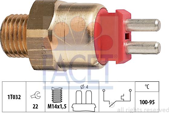 FACET 7.5169 - Termocontatto, Ventola radiatore www.autoricambi360.it