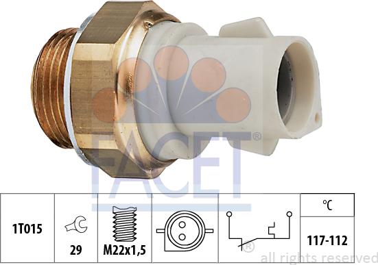 FACET 7.5166 - Termocontatto, Ventola radiatore www.autoricambi360.it