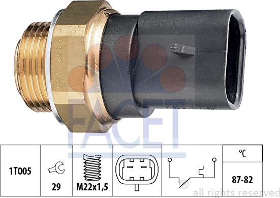 FACET 7.5102 - Termocontatto, Ventola radiatore www.autoricambi360.it