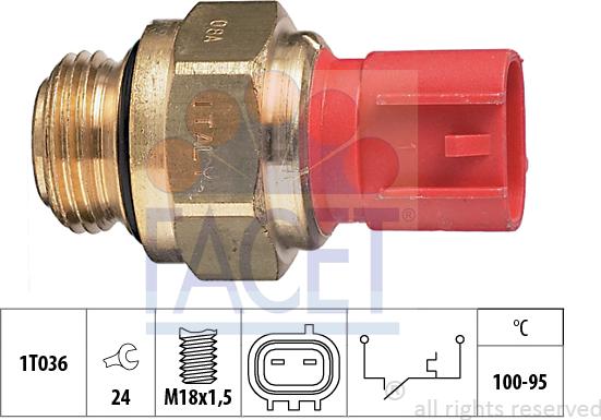 FACET 7.5186 - Termocontatto, Ventola radiatore www.autoricambi360.it