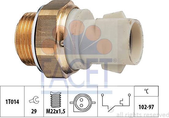 FACET 7.5137 - Termocontatto, Ventola radiatore www.autoricambi360.it
