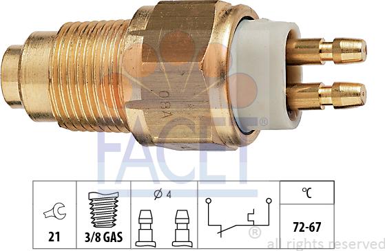 FACET 7.5125 - Termocontatto, Ventola radiatore www.autoricambi360.it